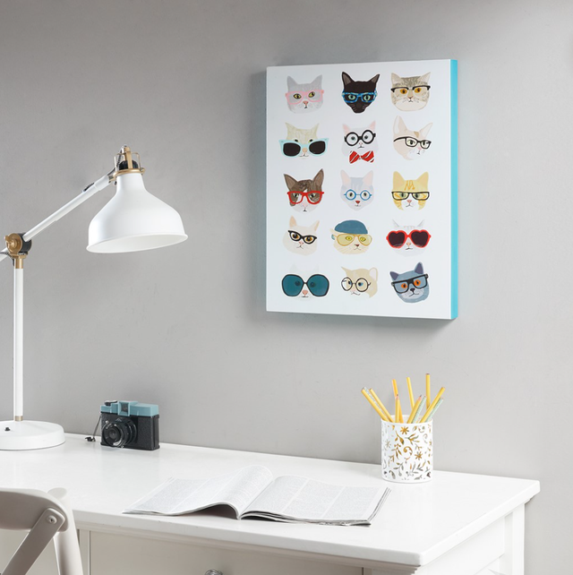 Olliix by Intelligent Design Hip Cat Multi Printed MDF Box-4