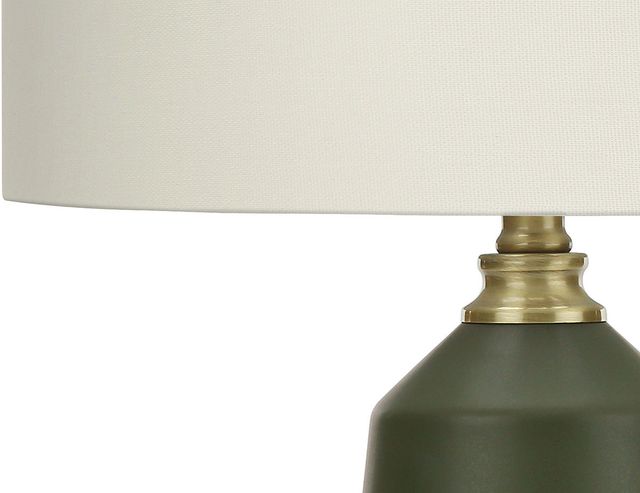 Monarch Specialties Inc. 26"H Green Ceramic Table Lamp-2