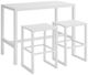 Linon Alora 3-Piece White Aluminum Dining Table Set-0