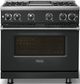 Viking® 7 Series 36" Antique Bronze Pro Style Liquid Propane Gas Range with Griddle-4