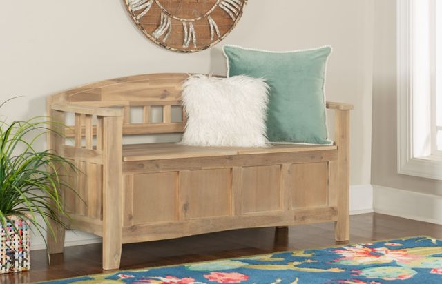 Linon Aria Natural Storage Bench-1
