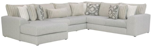 Inspired Home 928 3-Piece Mondo Silver U-Shape Sectional-0