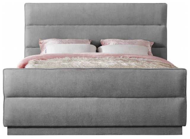 Meridian Furniture Paxton Grey Full Upholstered Panel Bed-1
