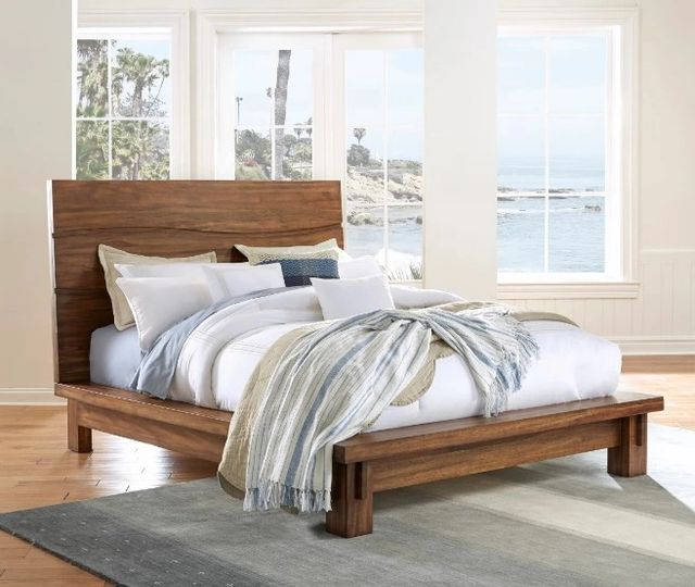 Modus Furniture Ocean Natural Sengon Queen Platform Bed-1
