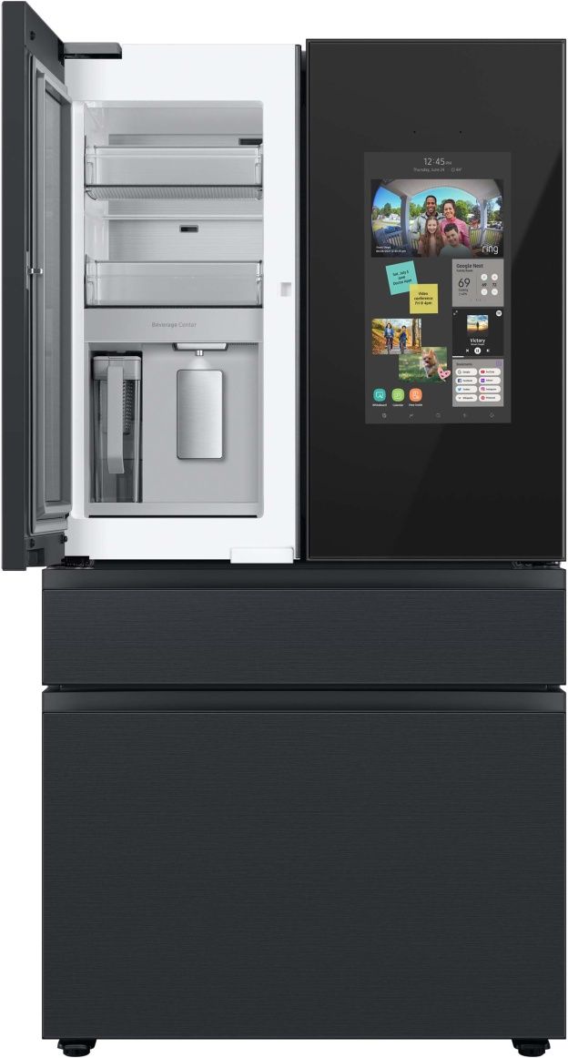 Samsung Bespoke 36 in. 29.0 Cu. Ft. Matte Black Steel French Door Refrigerator with Family Hub™-2