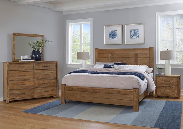 LM Co Home By Vaughan-Bassett Crafted Oak by Ben & Erin Napier Natural Queen Poster Bed -1