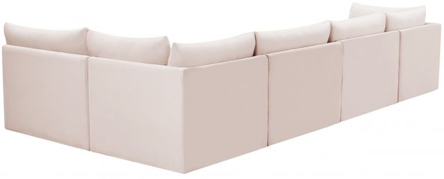 Meridian Furniture Jacob 5-Piece Pink Velvet Modular Sectional Set-1
