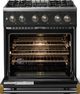 Viking® 5 Series 30" Antique Bronze Pro Style Dual Fuel (NG) Range with Brushed Brass Trim-1