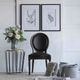 A & B Home Glass Top Round Side Table With Black and Gold Base-2