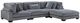 Homelegance® Traverse 4-Piece Gray Modular Sectional with Ottoman-0