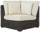 Signature Design by Ashley® Kimora 3-Piece Beige/Dark Brown Fabric/Metal/Wicker L-Shape Outdoor Sectional-2