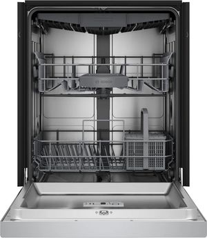 Bosch 300 Series 24 Inch Anti-Fingerprint Stainless Steel Front Control Built-In Dishwasher