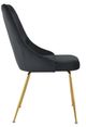 Mazin Furniture Plumeria Black/Gold Dining Side Chair -2