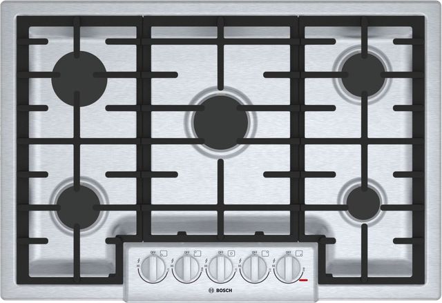 Bosch® 800 Series 30" Stainless Steel Gas Cooktop-1