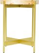 LR Home Brown Side Table with Gold Base-1