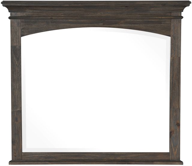 Mazin Furniture Motsinger Wire-Brushed Rustic Brown Mirror-0