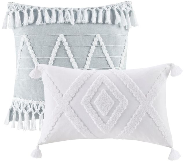 Olliix by Harbor House Brice 6 Piece Multi Full Cotton Clipped Jacquard Comforter Set-2