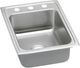 Elkay Lustertone® Classic Lustrous Satin Stainless Steel 17" x 22" x 5" 3-Hole Single Bowl Drop-in ADA Sink with Quick-Clip-0