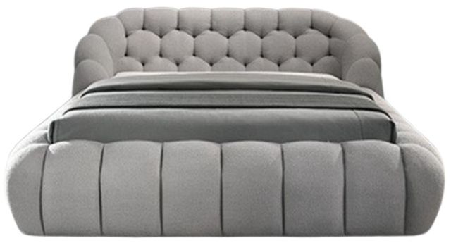 Furniture of America® Newquay Gray Queen Panel Bed-1