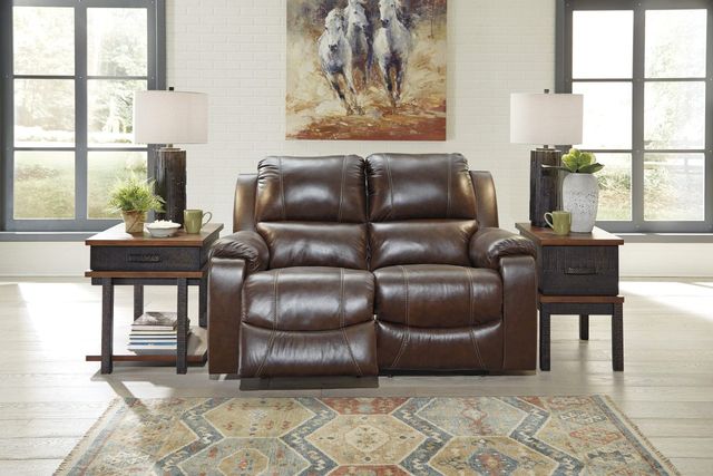 Signature Design by Ashley® Rackingburg Mahogany Power Reclining Loveseat-4
