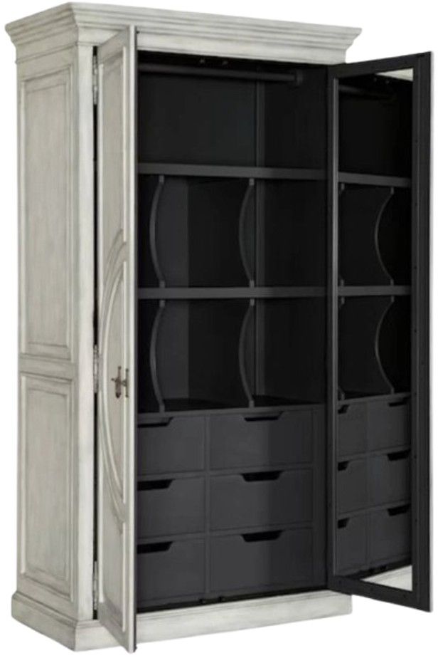 Hooker® Furniture Boheme Bilzen Whitewash Wardrobe-2