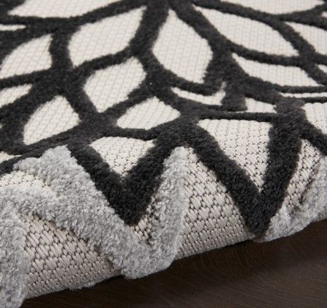 Nourison Home™ Aloha Black White 5'x8' Area Rug-4