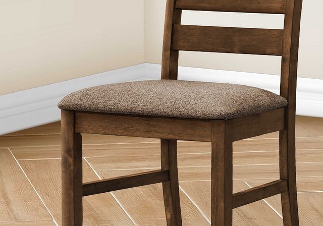 Monarch Specialties Inc. 2-Piece Antique Cherry/Brown 38" Upholstered Dining  Side Chairs Set-1