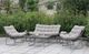 Furniture of America® Amya Gray Aluminum/Glass Outdoor Patio End Table-1