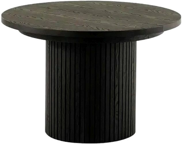Transformer Table Transformer Dark Gray/Smoked Hickory Round Extendable Dining Table-0