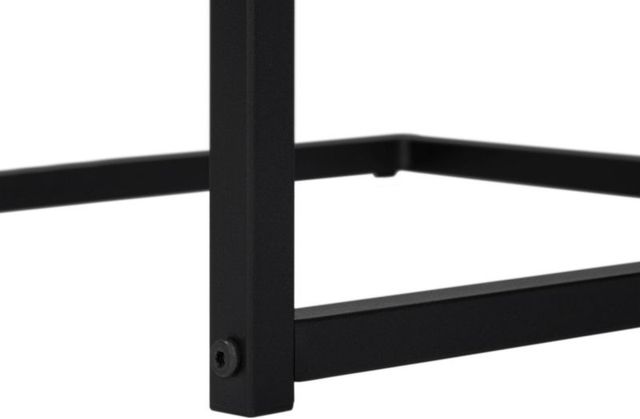 Monarch Specialties Inc. Espresso 25"H Accent Table with Silver Base-2