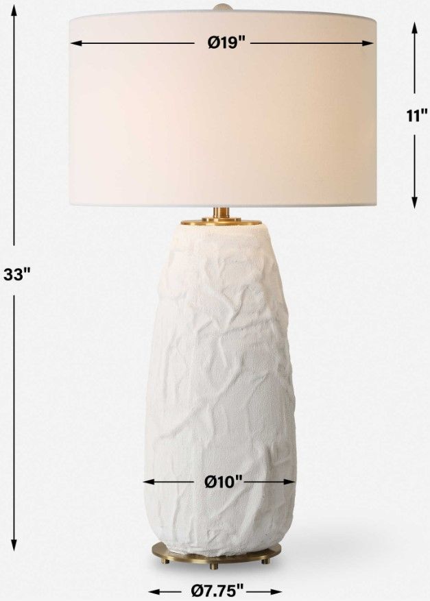 Uttermost® Vida White Glaze Table Lamp-3