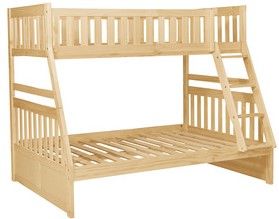 Mazin Furniture Bartly Natural Twin/Full Bunk Bed-2