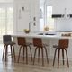 Armen Living Vienna Gray/Walnut Swivel Bar Stool-1