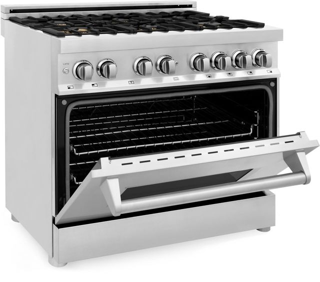 ZLINE 36" Stainless Steel Pro Style Dual Fuel Range-3