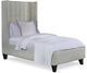 Century® Details Wing Bed Twin Fully Upholstered Wing Tall Bed-0