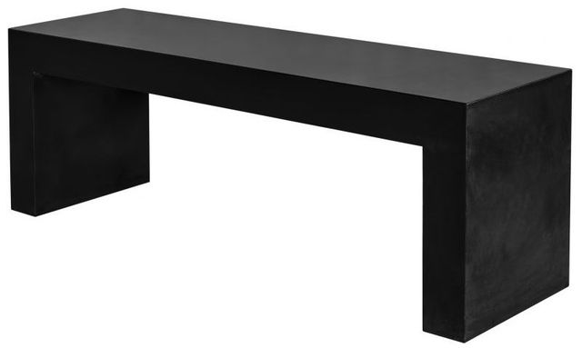 Moe's Home Collection Lazarus Black Concrete Outdoor Bench-1
