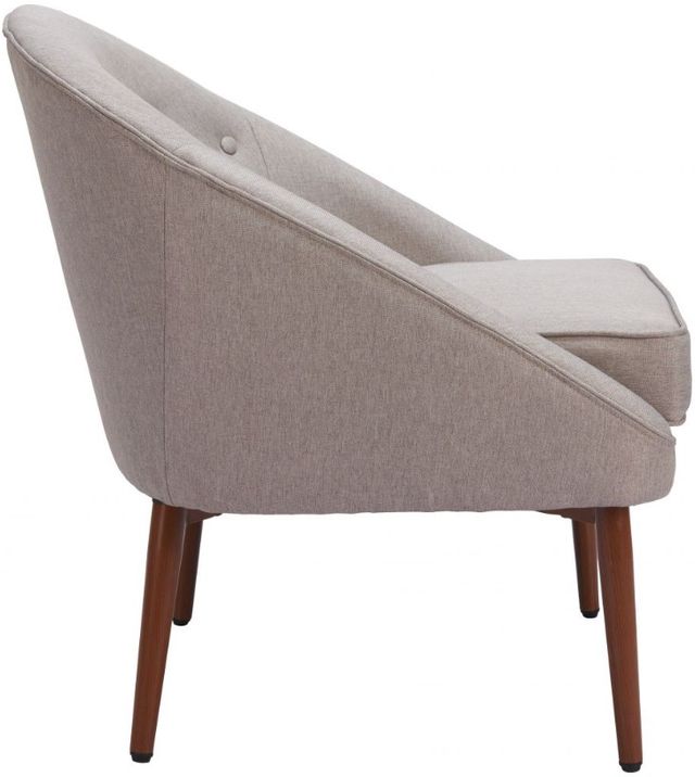 Zuo® Modern Carter Gray/Walnut Accent Chair-1