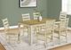 Monarch Specialties Inc. Antique Light Brown 60" Rectangular Dining Table with Antique White Base-1
