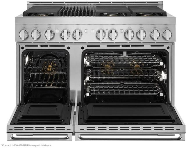 JennAir® Noir™ 48" Stainless Steel Pro Style Natural Gas Range with Grill-1