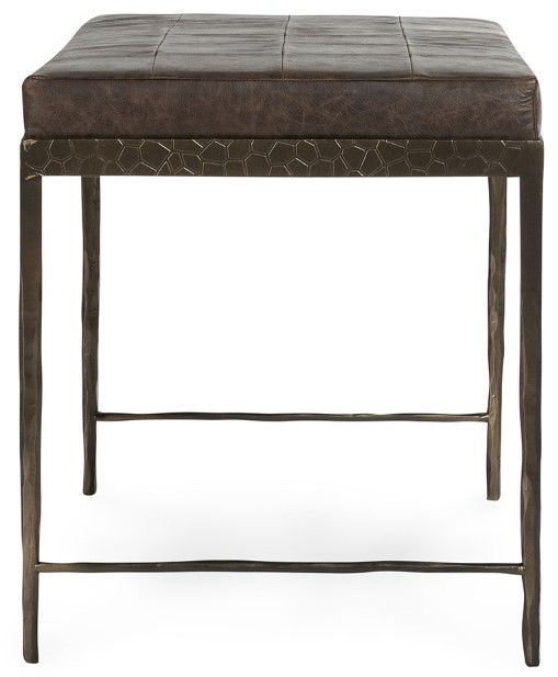 Classic Home Cocoa Brown/Dark Bronze 28" Bench-3