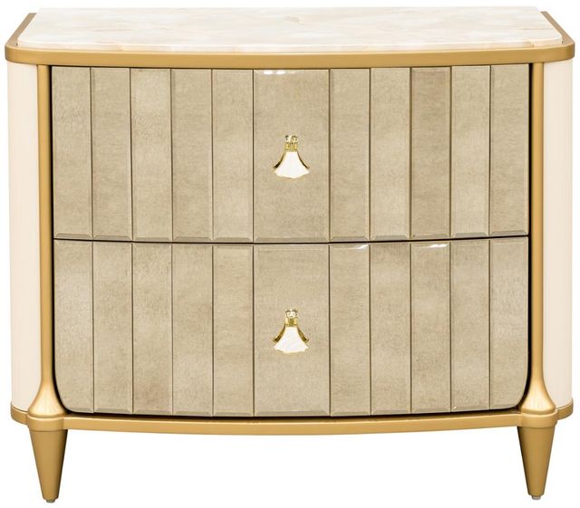 Michael Amini® Scotts Square Light Champagne Nightstand-1