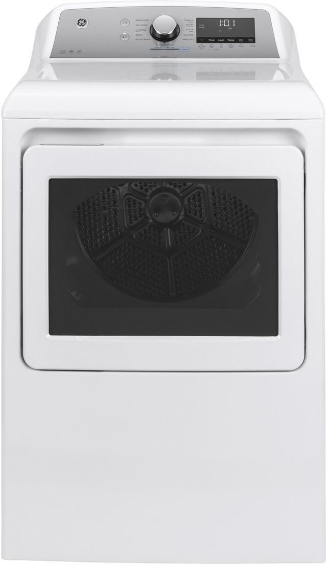 GE® 7.4 Cu. Ft. White Front Load Gas Dryer-0