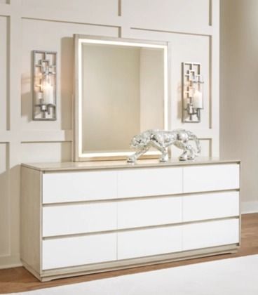 Signature Design by Ashley® Wendora Bisque/White Dresser with Mirror-1