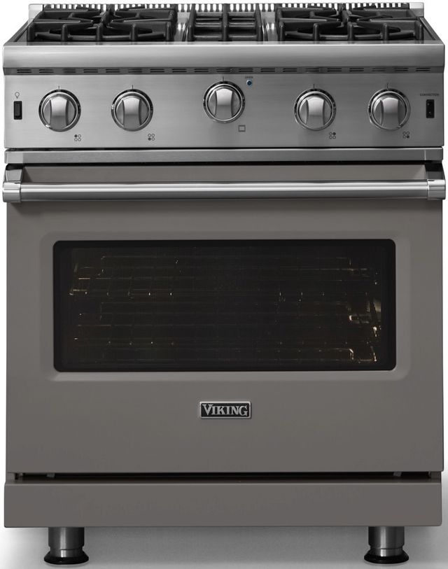 Viking® 5 Series 30" Damascus Gray Pro Style Natural Gas Range-3