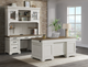 Intercon Drake French Oak/Rustic White 66" Executive Desk-3