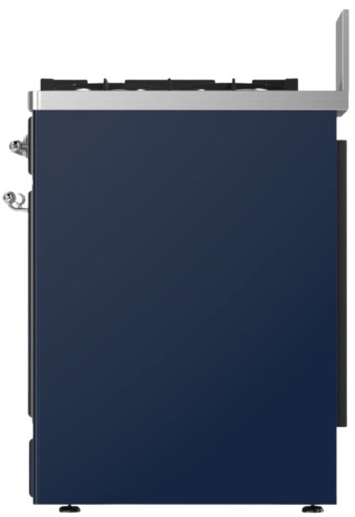 Ilve® Majestic III 30" Midnight Blue Pro Style Dual Fuel Natural Gas Range with Solid Door and Chrome Trim-3