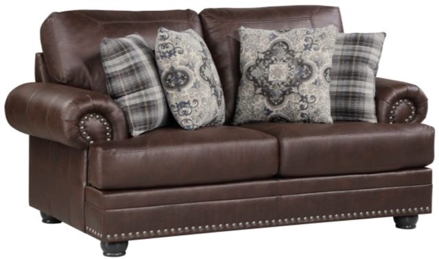 Homelegance® Franklin Dark Brown Loveseat-0