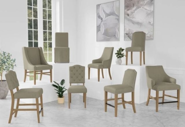 Riverside Furniture Mix-N-Match Sand Clipped Top Upholstered Dining Side Chair-1
