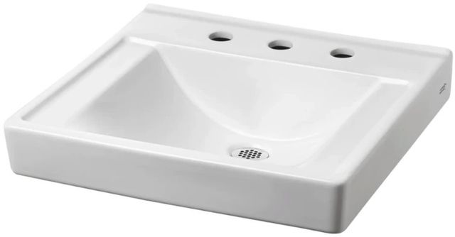 American Standard Decorum® White Wall-Hung EverClean® Sink Less Overflow with 8" Centerset-1