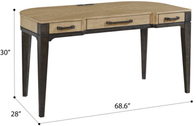 Emerald Home Sutton Place Caramel Desk with Cocoa Base-2